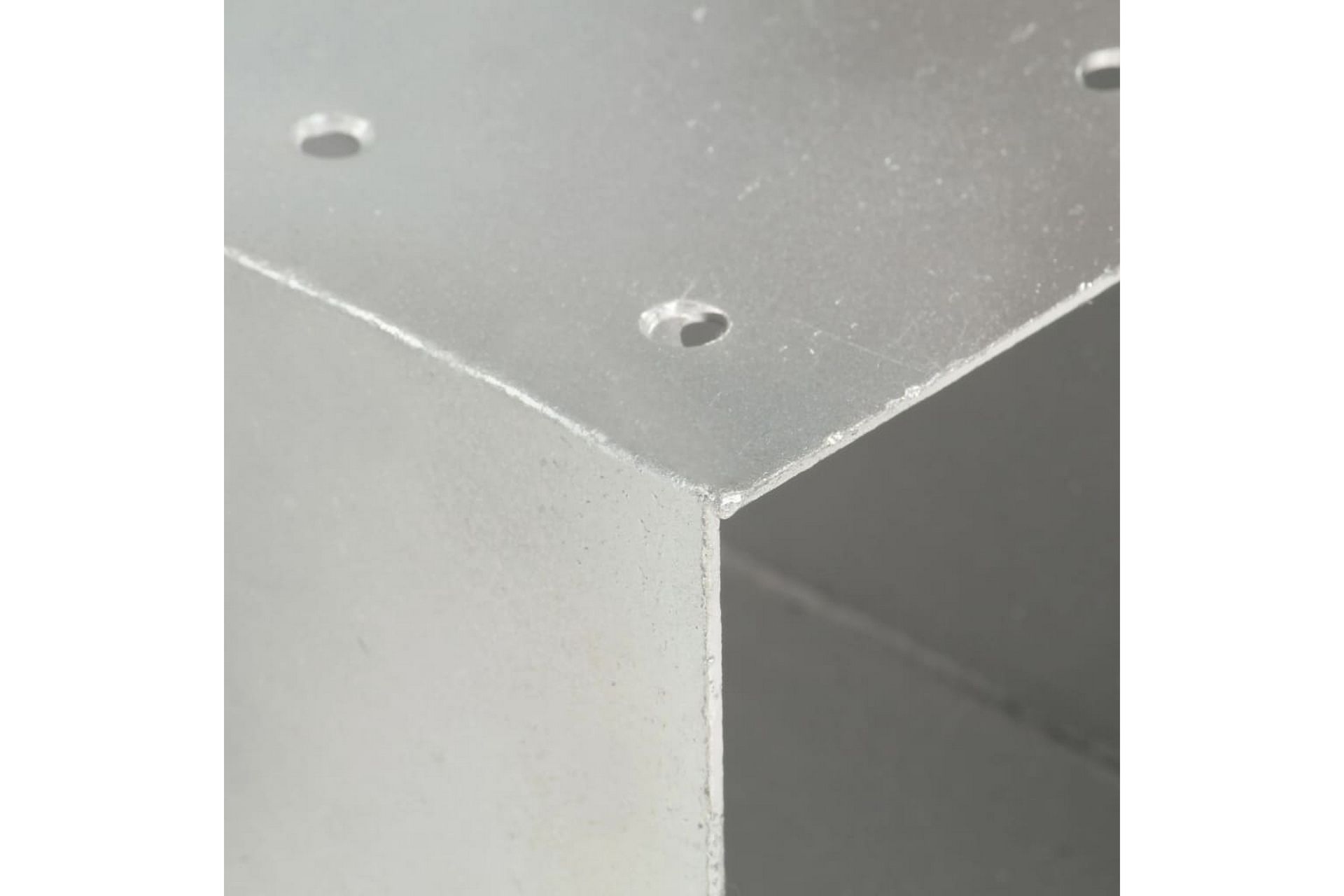 stolpebeslag X-form 4 stk. 71x71 mm galvaniseret metal - Sølv - Hus & renovering - Indsynsbeskyttelse & indhegning - Stakit