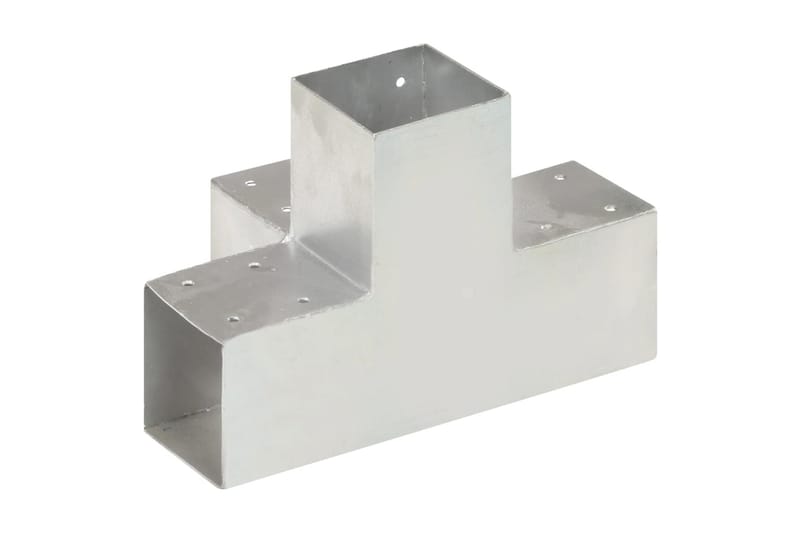stolpebeslag X-form 4 stk. 91x91 mm galvaniseret metal - Sølv - Hus & renovering - Indsynsbeskyttelse & indhegning - Stakit