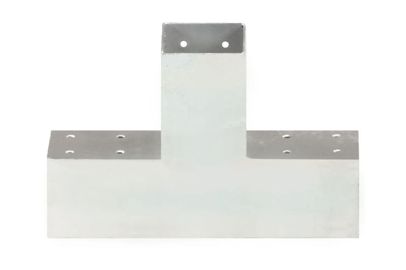 stolpebeslag X-form 71x71 mm galvaniseret metal - Sølv - Stakitstolper