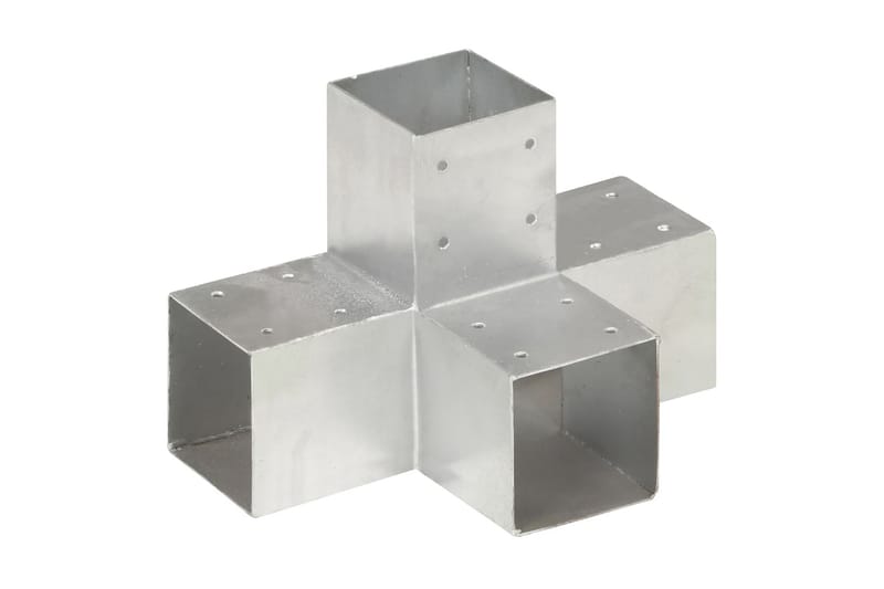 stolpebeslag X-form 91x91 mm galvaniseret metal - Sølv - Hus & renovering - Indsynsbeskyttelse & indhegning - Stakit