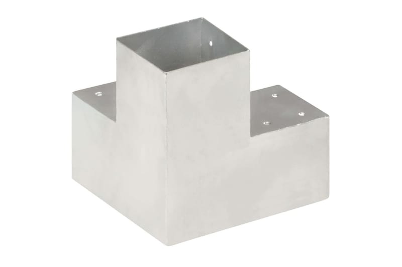 stolpebeslag Y-form 4 stk. 101x101 mm galvaniseret metal - Sølv - Hus & renovering - Indsynsbeskyttelse & indhegning - Stakit