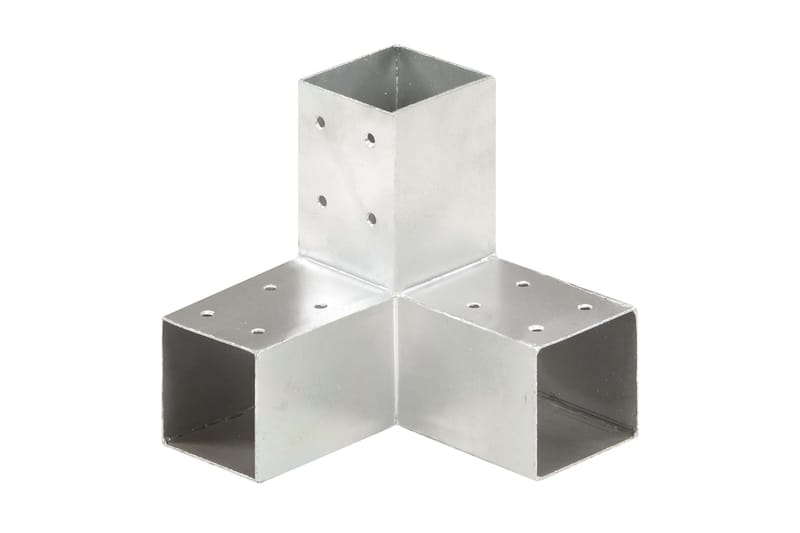 stolpebeslag Y-form 4 stk. 71x71 mm galvaniseret metal - Sølv - Hus & renovering - Indsynsbeskyttelse & indhegning - Stakit
