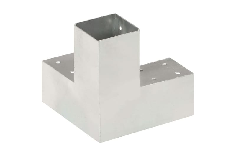 stolpebeslag Y-form 4 stk. 71x71 mm galvaniseret metal - Sølv - Hus & renovering - Indsynsbeskyttelse & indhegning - Stakit
