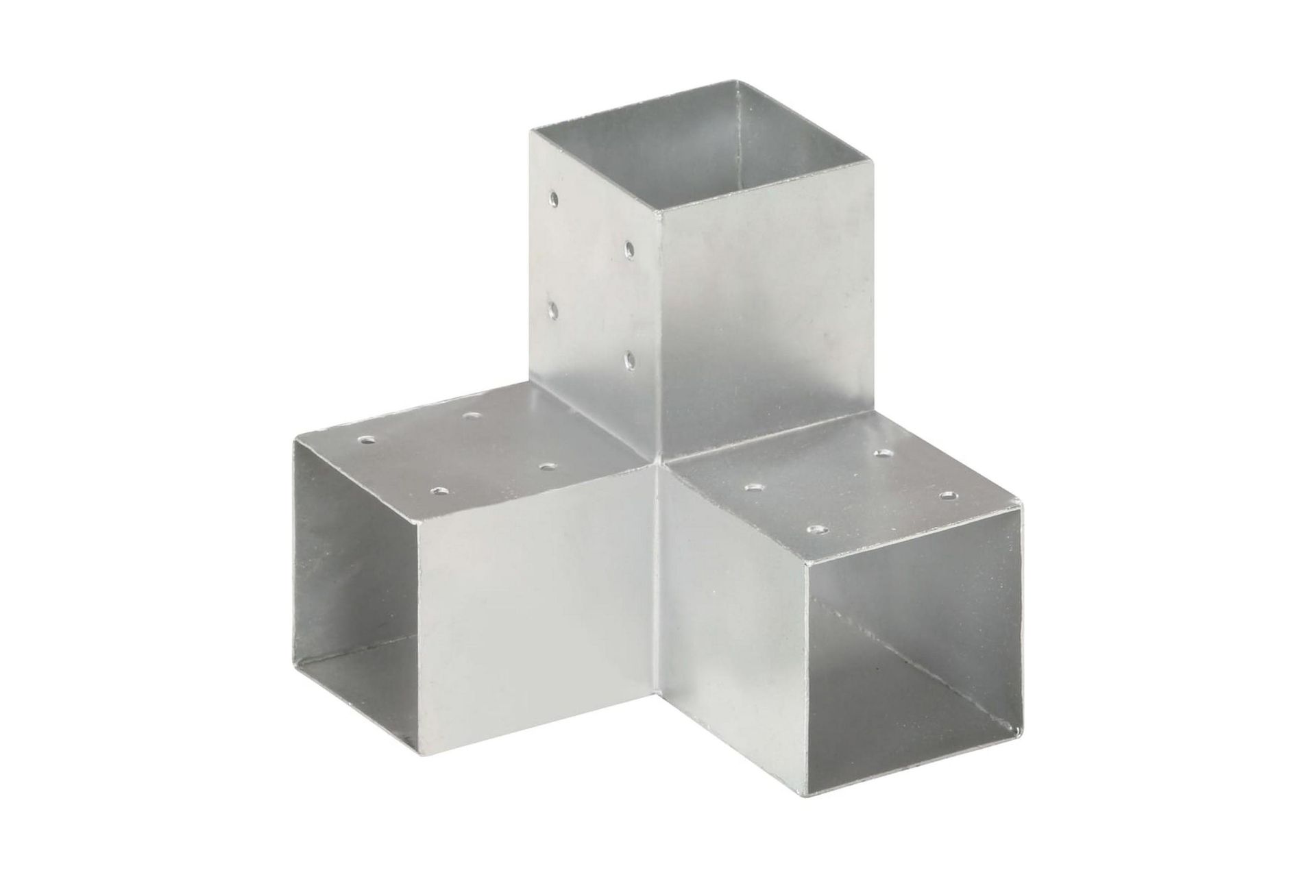 stolpebeslag Y-form 4 stk. 91x91 mm galvaniseret metal - Sølv - Hus & renovering - Indsynsbeskyttelse & indhegning - Stakit