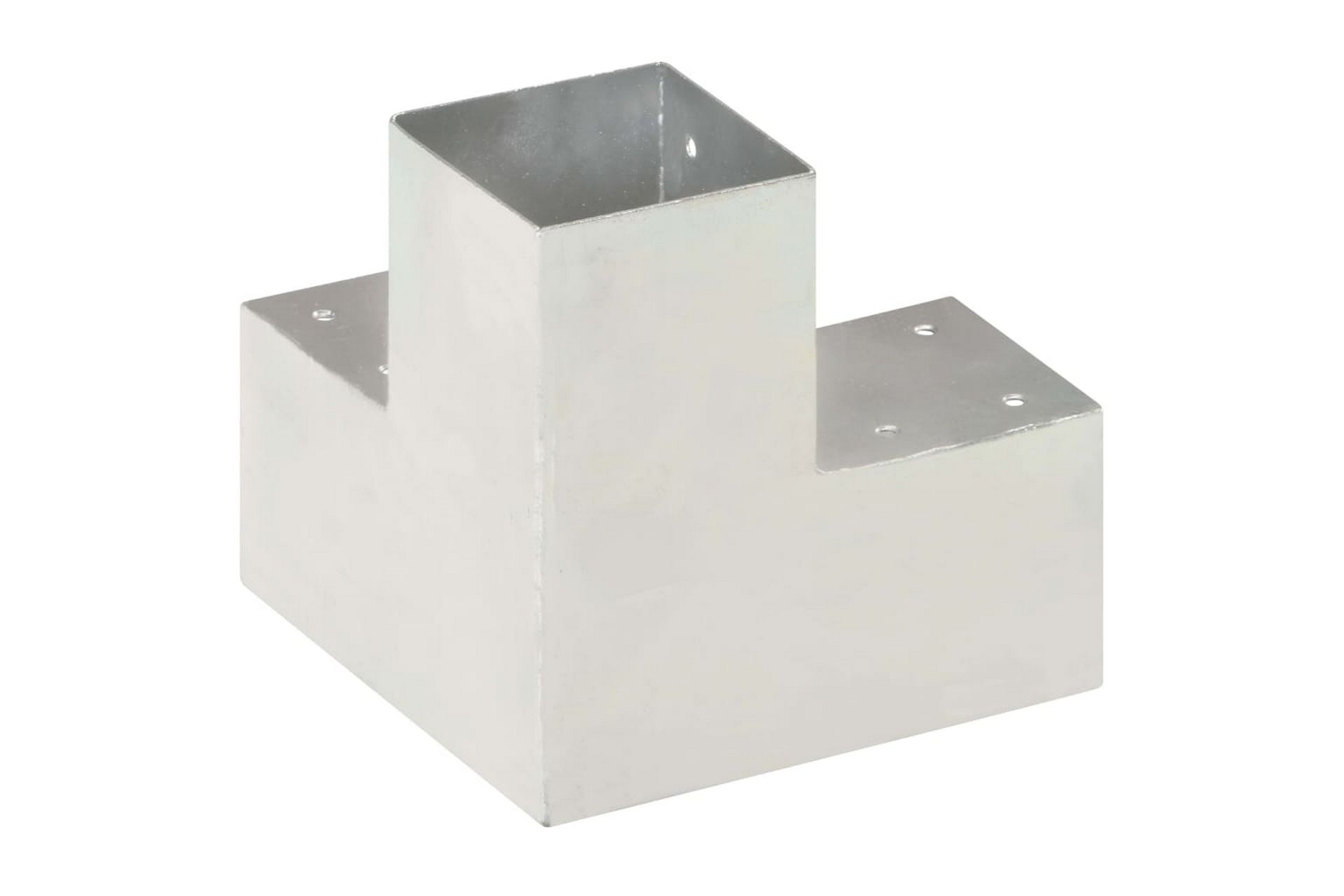 stolpebeslag Y-form 4 stk. 91x91 mm galvaniseret metal - Sølv - Hus & renovering - Indsynsbeskyttelse & indhegning - Stakit