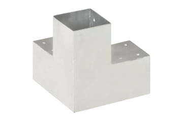 stolpebeslag Y-form 4 stk. 91x91 mm galvaniseret metal - Sølv - Hus & renovering - Indsynsbeskyttelse & indhegning - Stakit