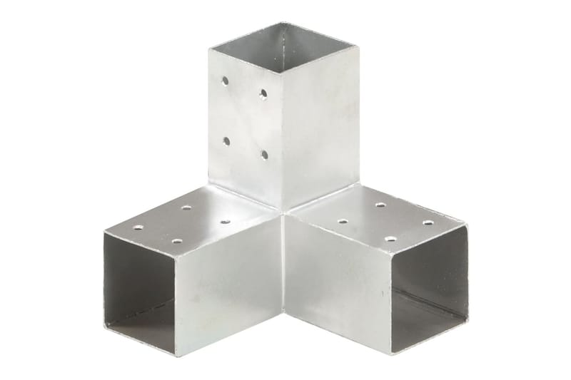 stolpebeslag Y-form 71x71 mm galvaniseret metal - Sølv - Hus & renovering - Indsynsbeskyttelse & indhegning - Stakit