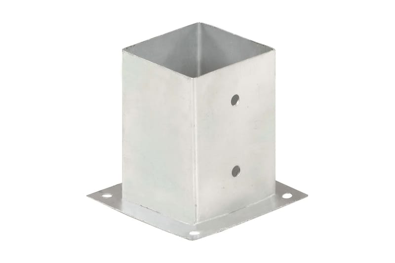 stolpefod 4 stk. 101 mm galvaniseret metal - Sølv - Hus & renovering - Indsynsbeskyttelse & indhegning - Stakit