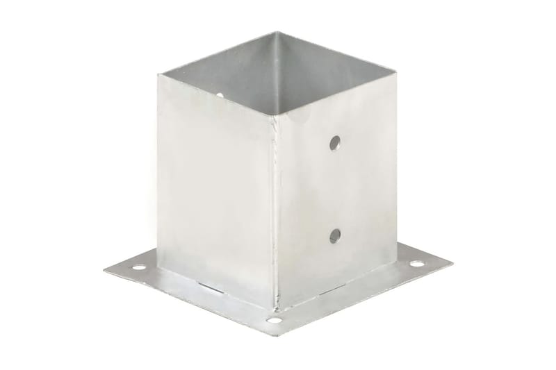 stolpefod 4 stk. 121 mm galvaniseret metal - Sølv - Hus & renovering - Indsynsbeskyttelse & indhegning - Stakit