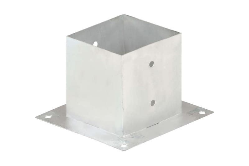 stolpefod 4 stk. 141 mm galvaniseret metal - Sølv - Hus & renovering - Indsynsbeskyttelse & indhegning - Stakit