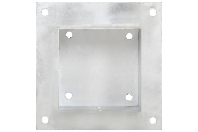 stolpefod 4 stk. 141 mm galvaniseret metal - Sølv - Hus & renovering - Indsynsbeskyttelse & indhegning - Stakit