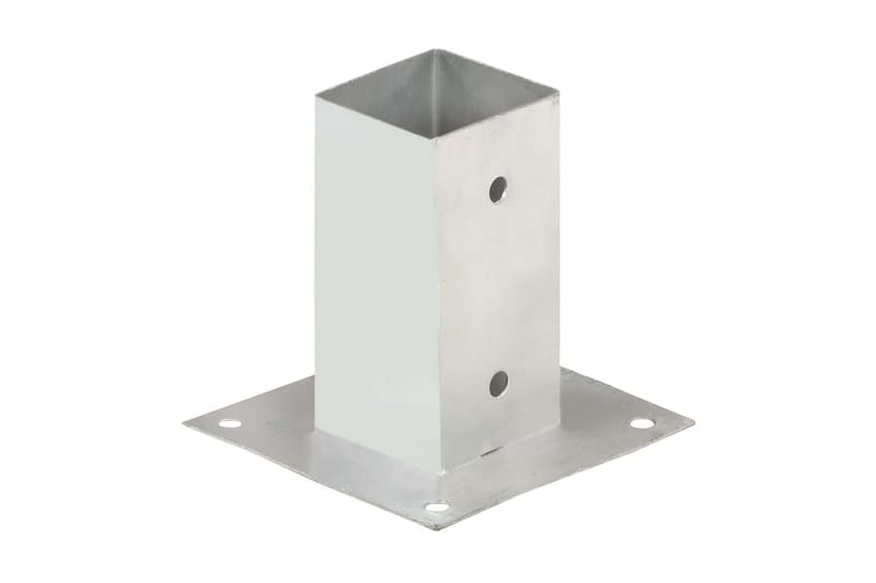 stolpefod 4 stk. 71 mm galvaniseret metal - Sølv - Hus & renovering - Indsynsbeskyttelse & indhegning - Stakit