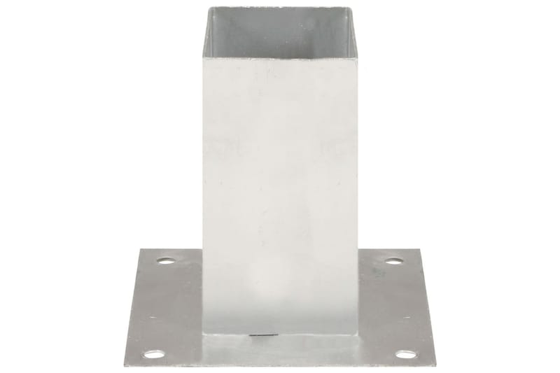 stolpefod 4 stk. 71 mm galvaniseret metal - Sølv - Hus & renovering - Indsynsbeskyttelse & indhegning - Stakit
