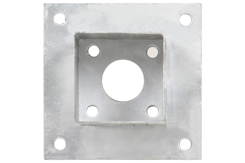 stolpefod 4 stk. 71 mm galvaniseret metal - Sølv - Hus & renovering - Indsynsbeskyttelse & indhegning - Stakit