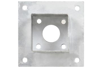stolpefod 4 stk. 81 mm galvaniseret metal - Sølv - Hus & renovering - Indsynsbeskyttelse & indhegning - Stakit