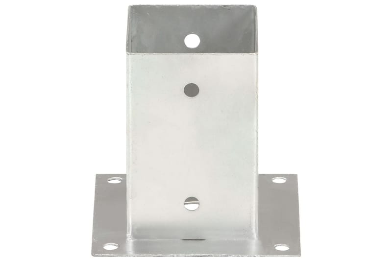 stolpefod 4 stk. 91 mm galvaniseret metal - Sølv - Hus & renovering - Indsynsbeskyttelse & indhegning - Stakit