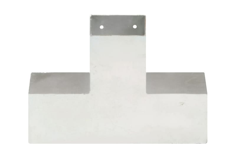 stolpebeslag X-form 91x91 mm galvaniseret metal - Sølv - Stakitstolper
