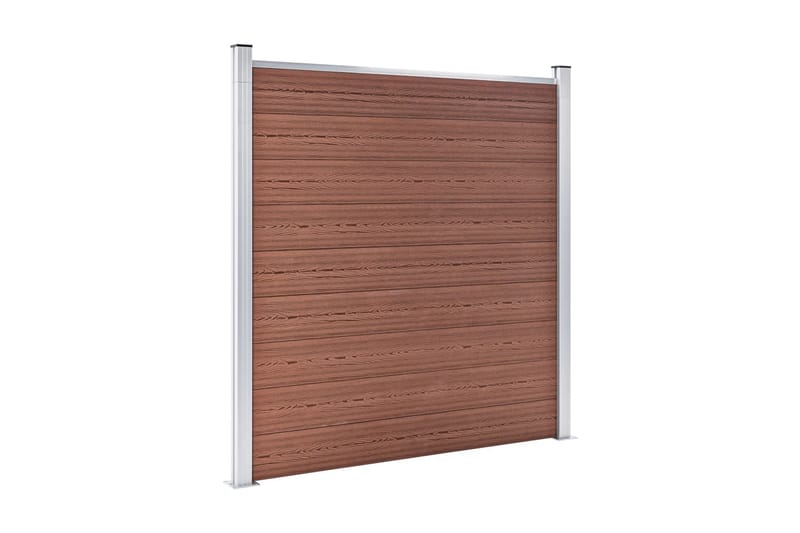 havehegn 1391 x 186 cm WPC brun - Brun - Hus & renovering - Indsynsbeskyttelse & indhegning - Stakit