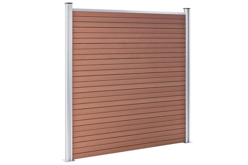 havehegn 1391 x 186 cm WPC brun - Brun - Hus & renovering - Indsynsbeskyttelse & indhegning - Stakit