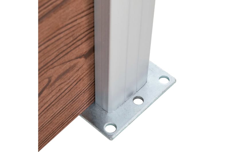havehegn 1391 x 186 cm WPC brun - Brun - Hus & renovering - Indsynsbeskyttelse & indhegning - Stakit