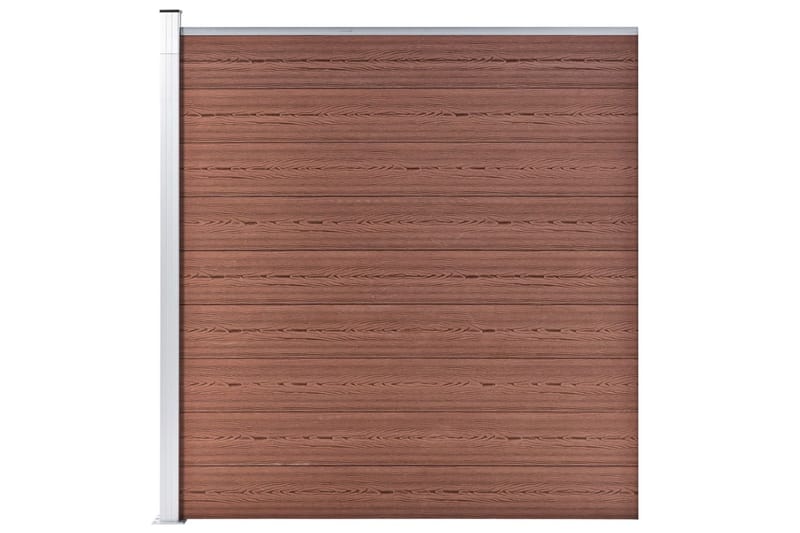 havehegn 1564 x 186 cm WPC brun - Brun - Hus & renovering - Indsynsbeskyttelse & indhegning - Stakit