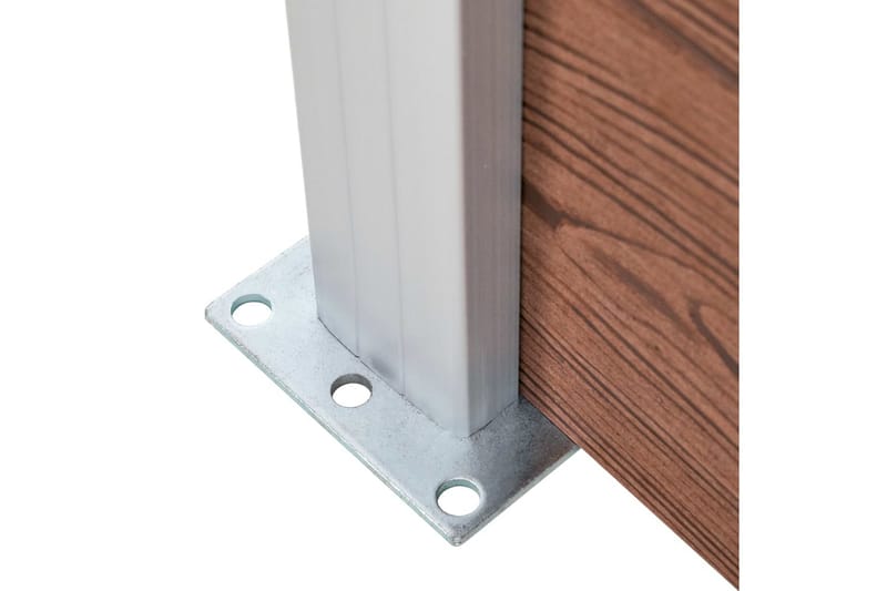 havehegn 1564 x 186 cm WPC brun - Brun - Hus & renovering - Indsynsbeskyttelse & indhegning - Stakit