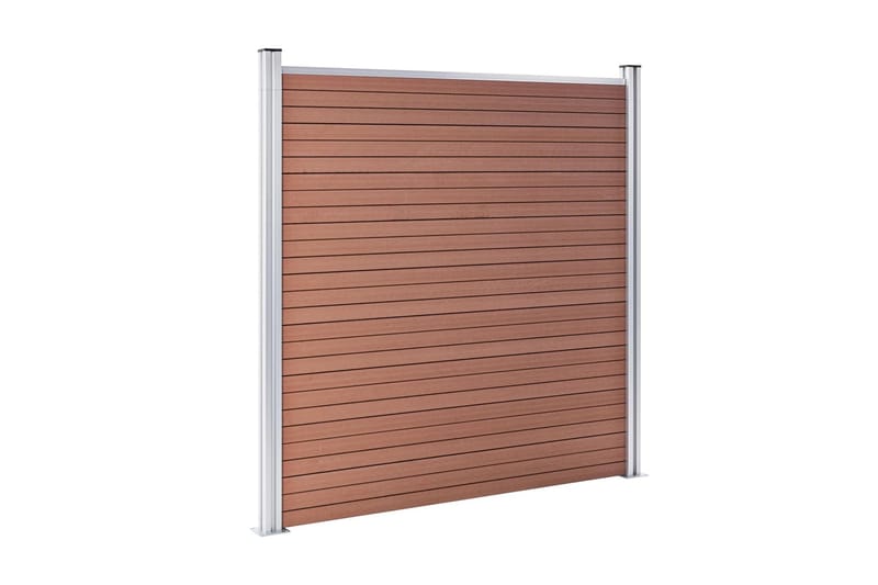 havehegn WPC 353 x 186 cm brun - Brun - Hus & renovering - Indsynsbeskyttelse & indhegning - Stakit