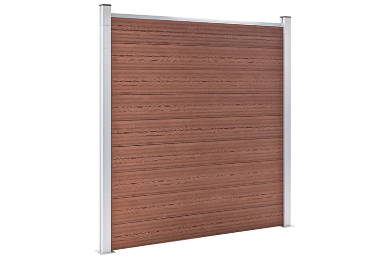havehegn WPC 353 x 186 cm brun - Brun - Hus & renovering - Indsynsbeskyttelse & indhegning - Stakit