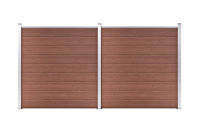 havehegn WPC 353 x 186 cm brun - Brun - Hus & renovering - Indsynsbeskyttelse & indhegning - Stakit
