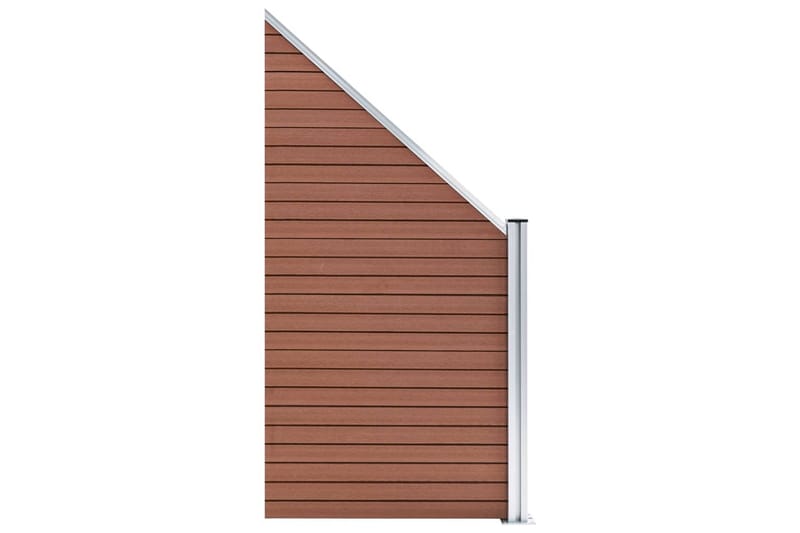 Hegnssæt 1 Firkantet + 1 Skrå 273x186 cm Wpc Brun - Brun - Hus & renovering - Indsynsbeskyttelse & indhegning - Stakit