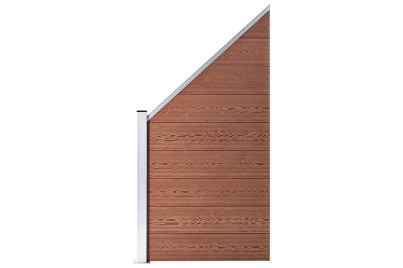 Hegnssæt 1 Firkantet + 1 Skrå 273x186 cm Wpc Brun - Brun - Hus & renovering - Indsynsbeskyttelse & indhegning - Stakit