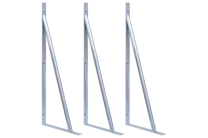 støttebeslag til hegnsstolper 3 stk. galvaniseret stål - Træstakit
