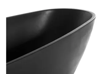 Fritstående badekar 170 x 80 cm mat sort GUIANA - Sort - Hus & renovering - Køkken & bad - Badeværelse - Badekar - Fritstående badekar