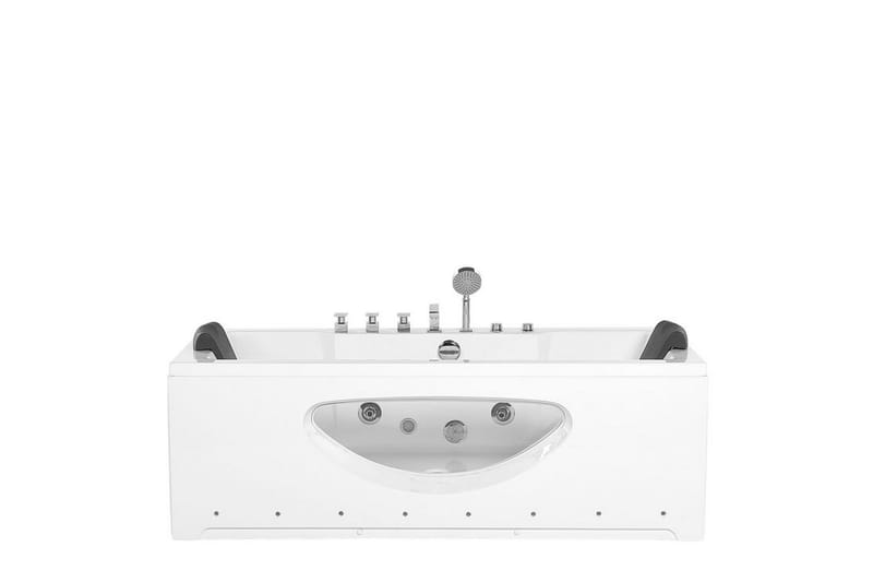 Badekar med LED 170 x 80 cm hvid HAWES - Hvid - Boblebadekar & massagebadekar