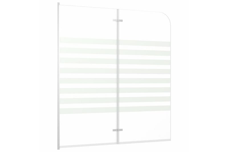 brusevæg til badekar 120x140 cm hærdet glas stribet - Hus & renovering - Køkken & bad - Badeværelse - Bruser