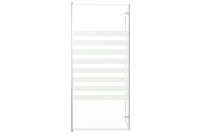 brusevæg til badekar 120x140 cm hærdet glas stribet - Hus & renovering - Køkken & bad - Badeværelse - Bruser