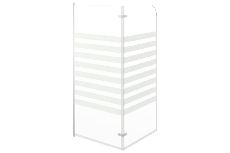 brusevæg til badekar 120x140 cm hærdet glas stribet - Hus & renovering - Køkken & bad - Badeværelse - Bruser