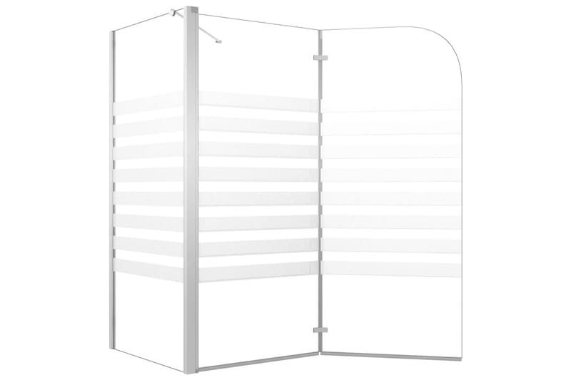 brusevæg til badekar 120x68x130 cm hærdet glas stribet - Hus & renovering - Køkken & bad - Badeværelse - Bruser