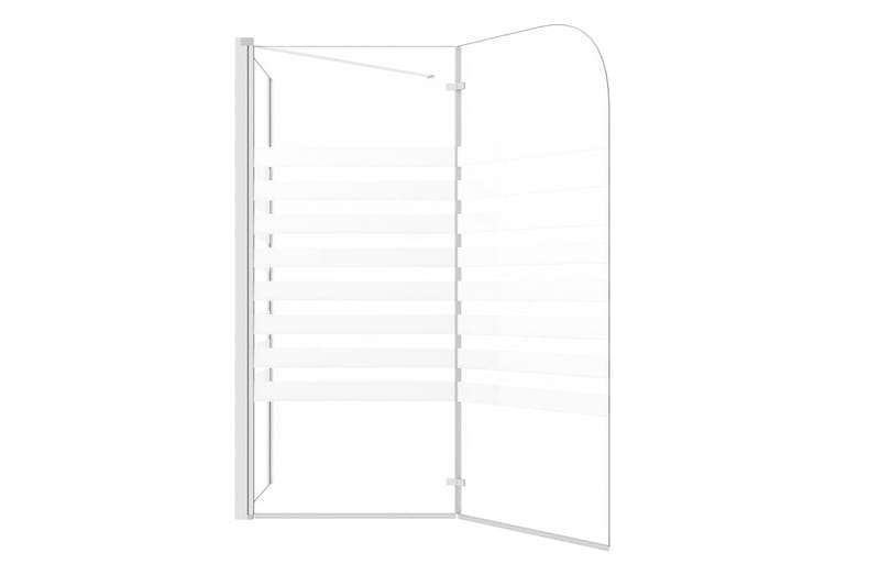 brusevæg til badekar 120x68x130 cm hærdet glas stribet - Hus & renovering - Køkken & bad - Badeværelse - Bruser