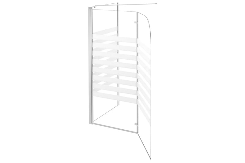 brusevæg til badekar 120x68x130 cm hærdet glas stribet - Hus & renovering - Køkken & bad - Badeværelse - Bruser