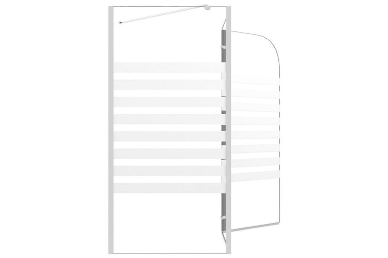 brusevæg til badekar 120x68x130 cm hærdet glas stribet - Hus & renovering - Køkken & bad - Badeværelse - Bruser