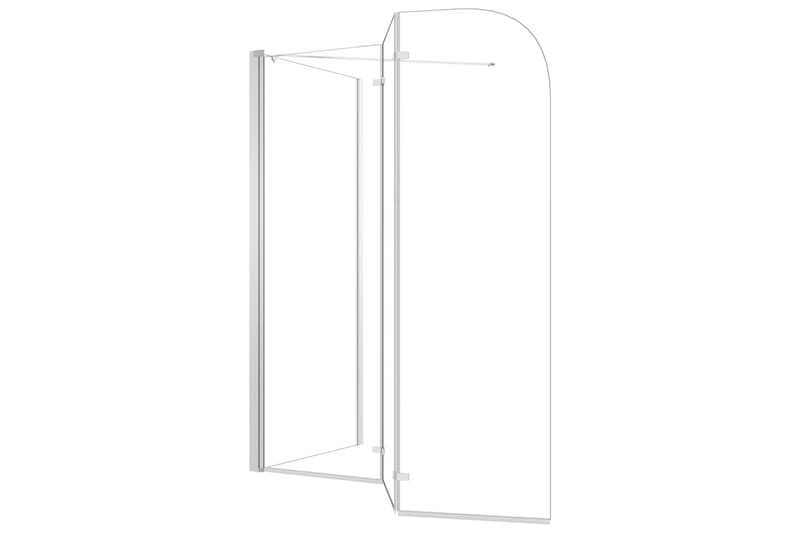 brusevæg til badekar 130x130 cm hærdet glas gennemsigtigt - Badekarsvæg