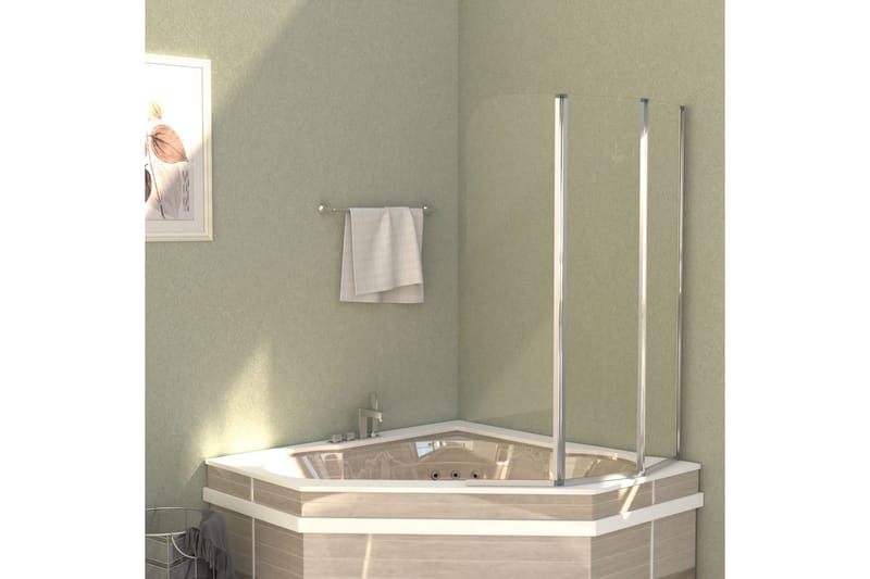 brusevægge 2 stk. 104x130 cm hærdet glas transparent - Hus & renovering - Køkken & bad - Badeværelse - Bruser