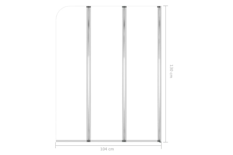 brusevægge 2 stk. 104x130 cm hærdet glas transparent - Hus & renovering - Køkken & bad - Badeværelse - Bruser