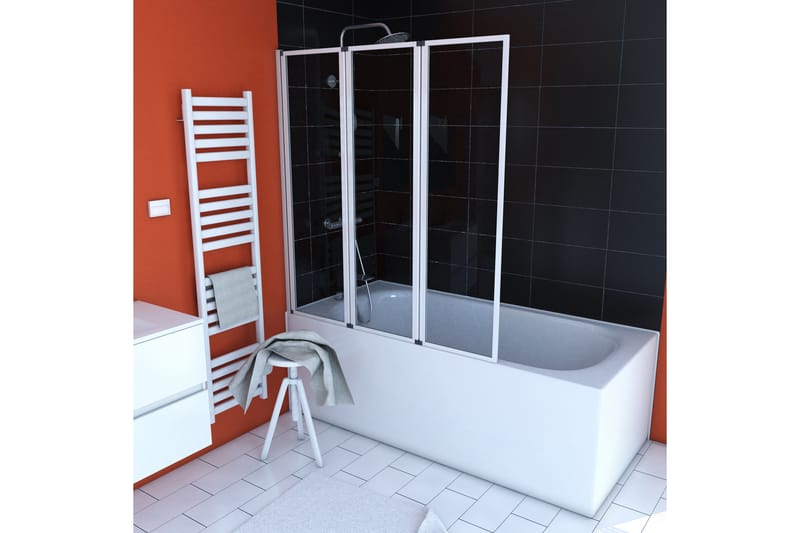 Knutby Badekarsvæg 125x143 cm - Hvid - Hus & renovering - Køkken & bad - Badeværelse - Bruser