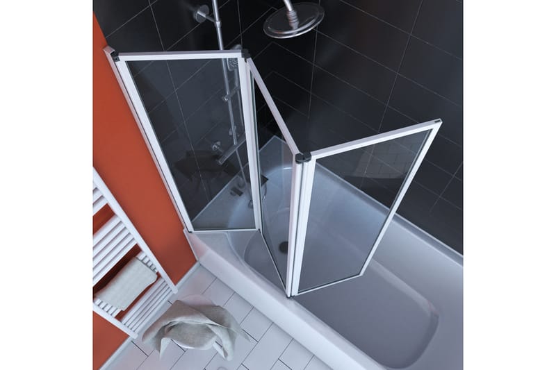 Knutby Badekarsvæg 125x143 cm - Hvid - Hus & renovering - Køkken & bad - Badeværelse - Bruser
