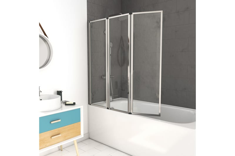 Knutby Badekarsvæg 125x143 cm - Sølv - Hus & renovering - Køkken & bad - Badeværelse - Bruser
