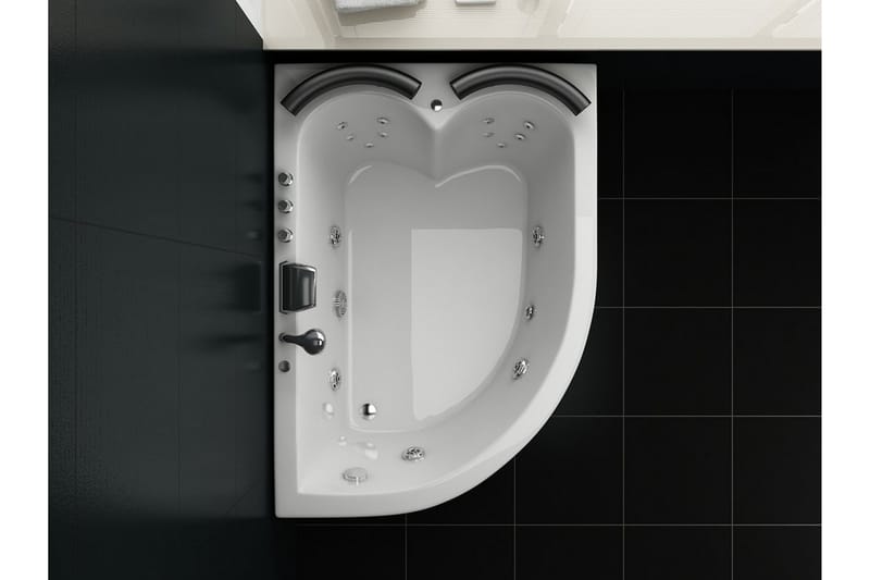 Paradiso Spabad 155 cm - Hvid - Hus & renovering - Køkken & bad - Badeværelse - Badekar - Boblebadekar & massagebadekar