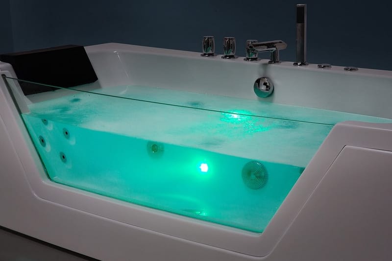 Samana spabad 174 cm - Hvid - Hus & renovering - Køkken & bad - Badeværelse - Badekar - Boblebadekar & massagebadekar