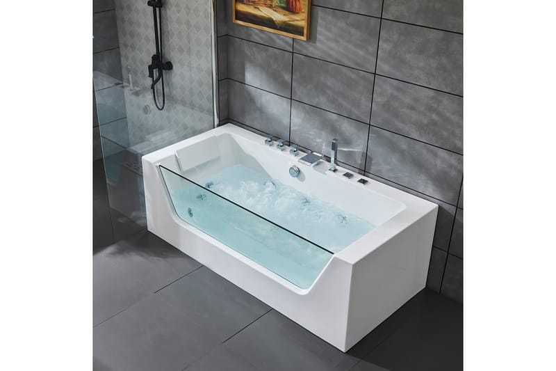 Spabad med glas foran BK-019 - Hus & renovering - Køkken & bad - Badeværelse - Badekar
